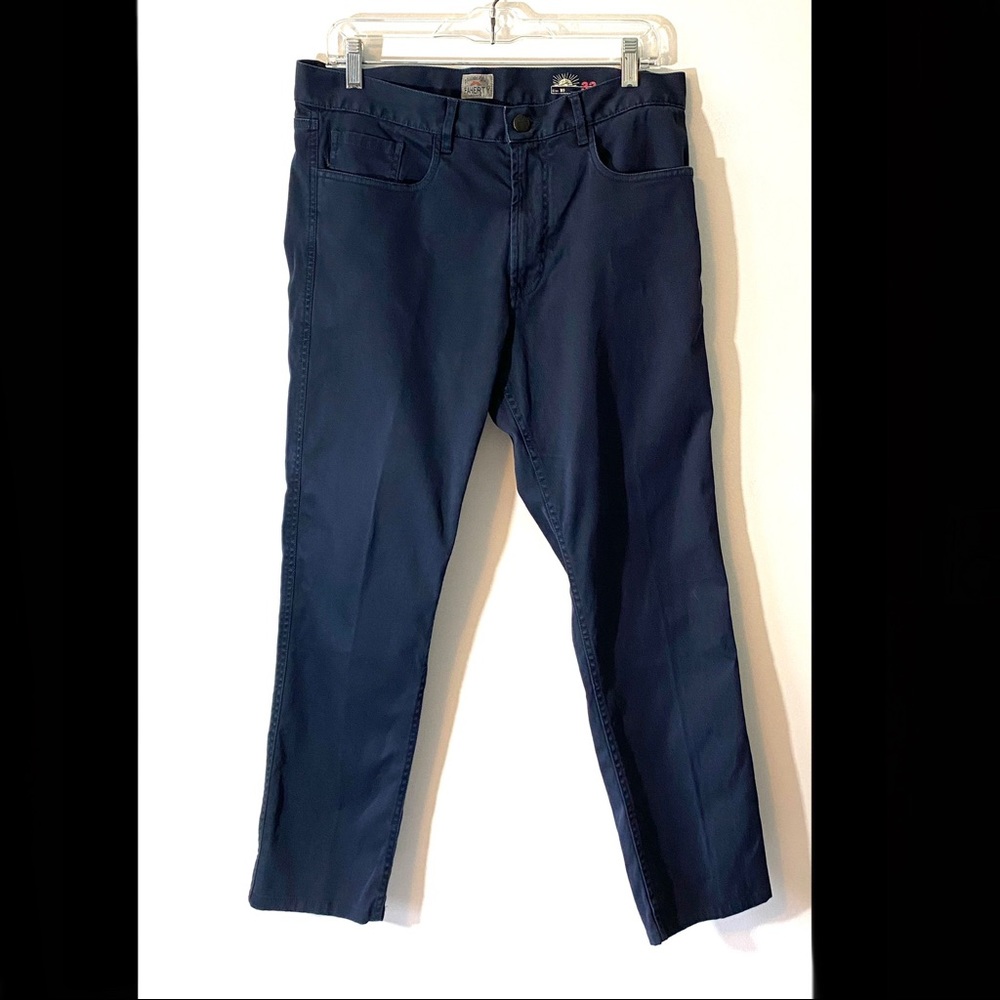 Faherty Comfort Twill 5 pocket pants navy blue 32